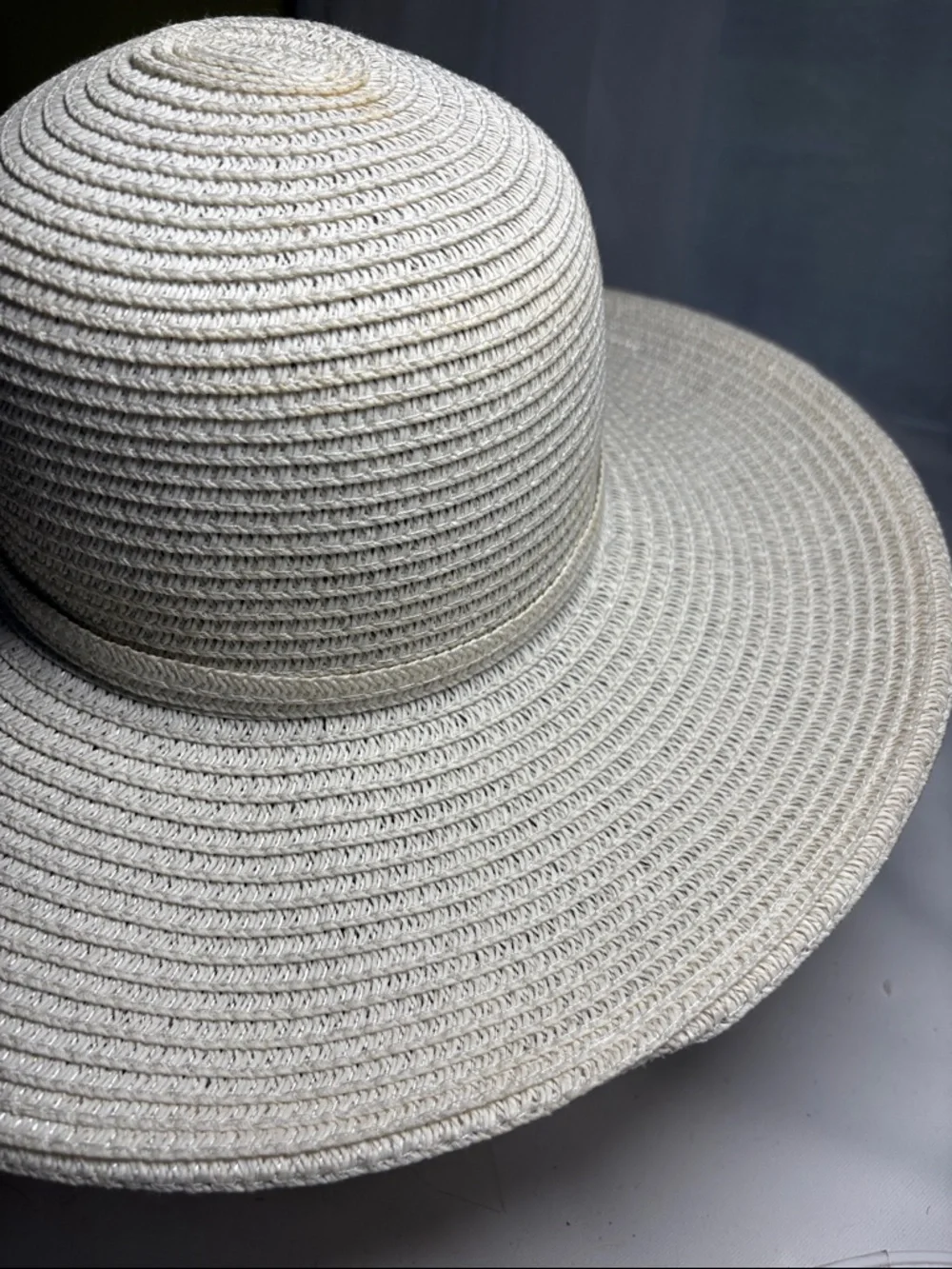 Magid Hats White Paper Wide-Brim Sun Hat Chain Detail One Size